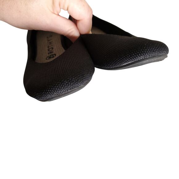ROTHY'S Flats The Square Classic Black Ballet Flats Women's  Sz 8 - Picture 10 of 13